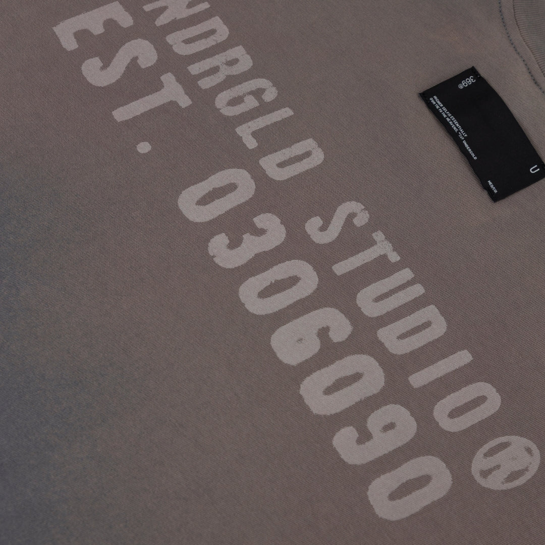 SPRING WORN LOGO T-SHIRT SANDBLAST - GRAY