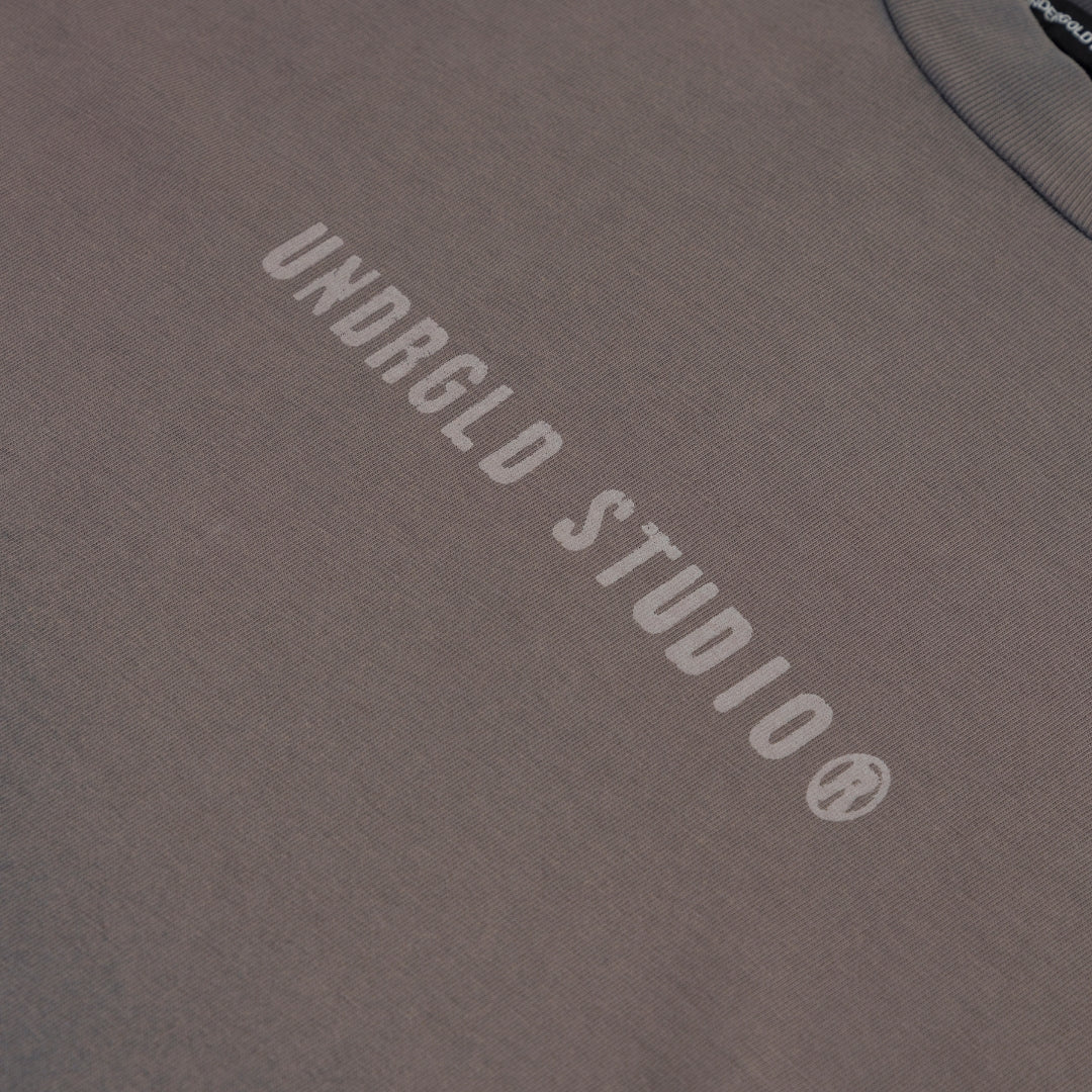 SPRING WORN LOGO T-SHIRT SANDBLAST - GRAY