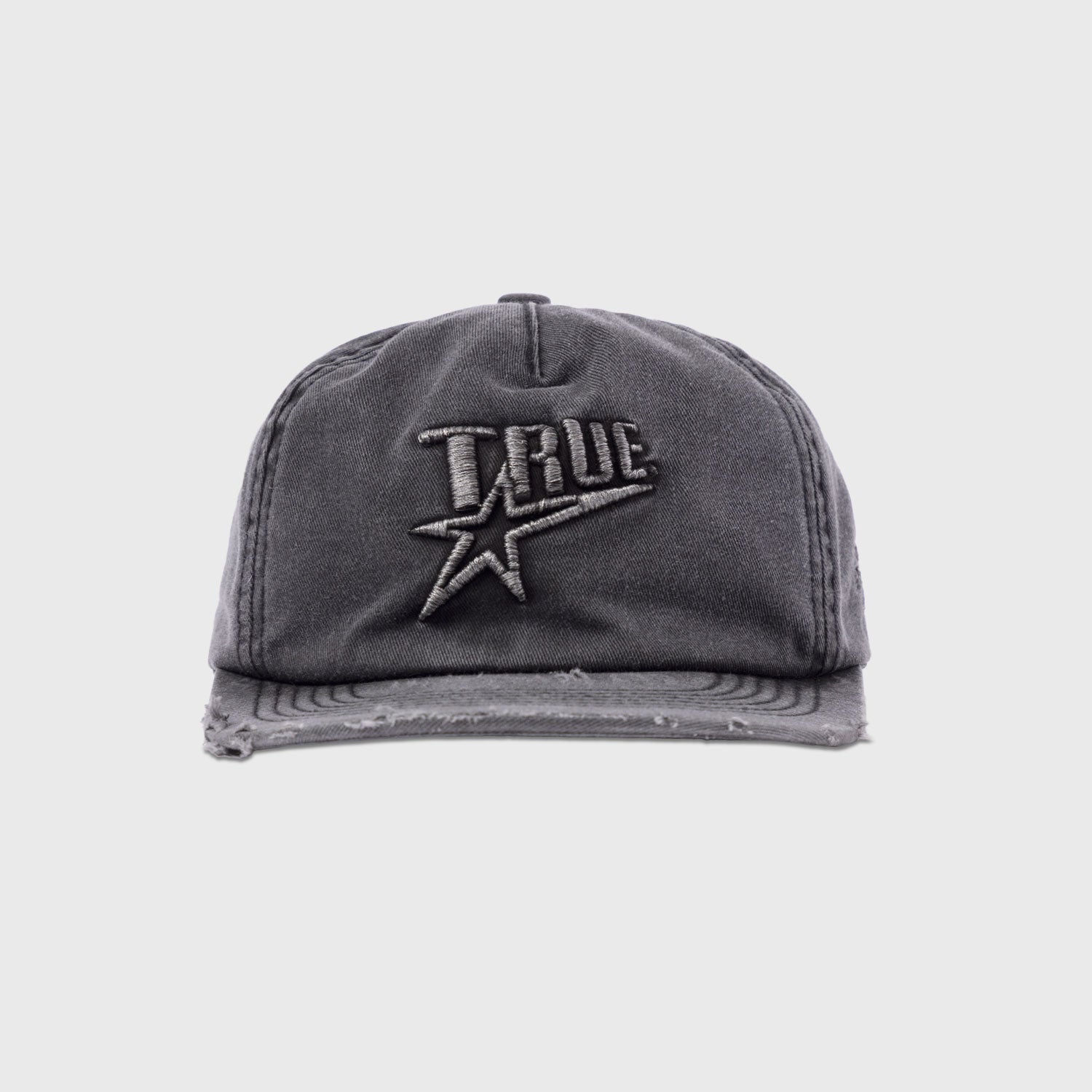 STAR WASHED GOLFER CAP - BLACK