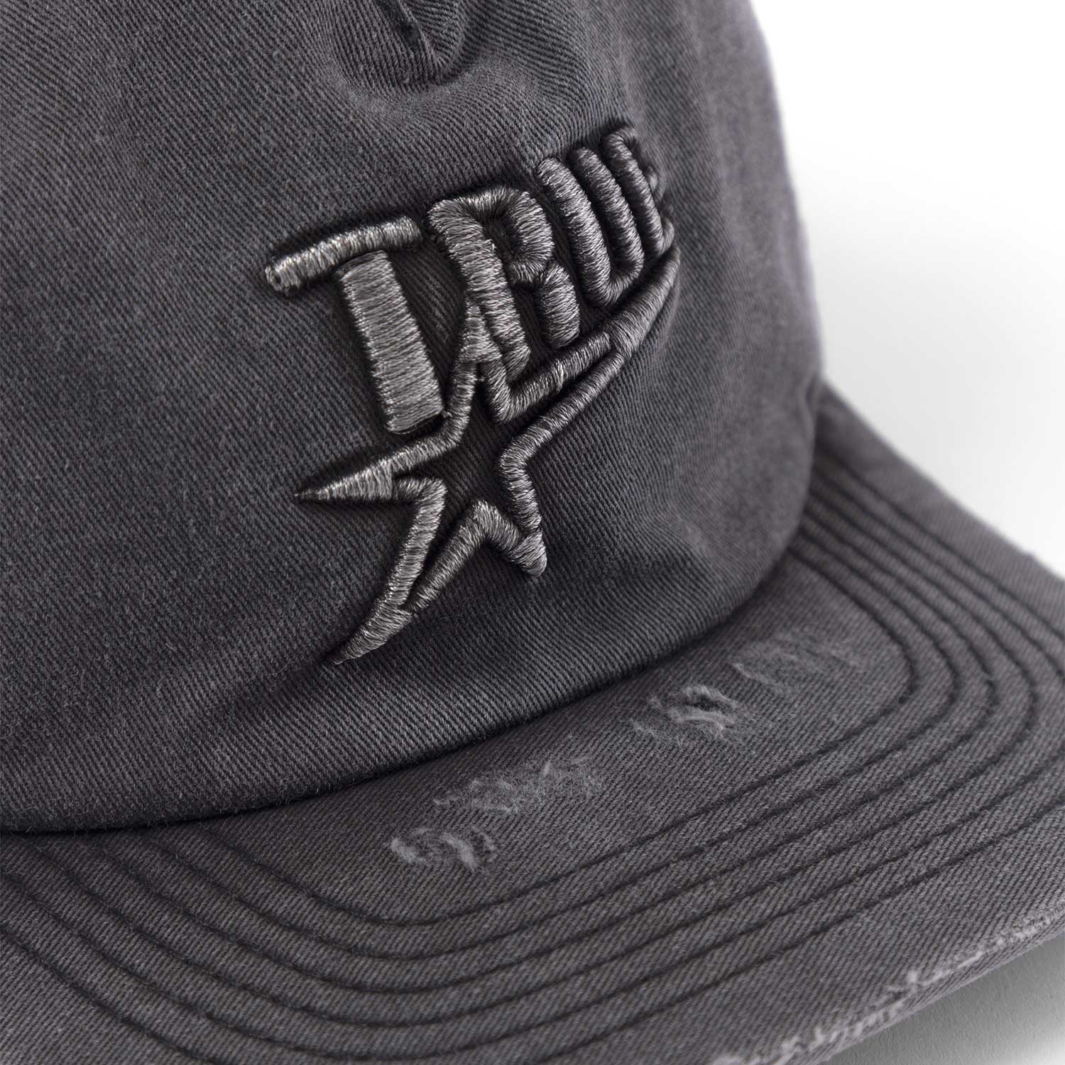 STAR WASHED GOLFER CAP - BLACK