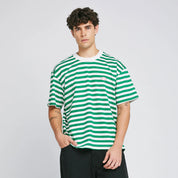 STRIPED NO FEAR TEE -  GREEN