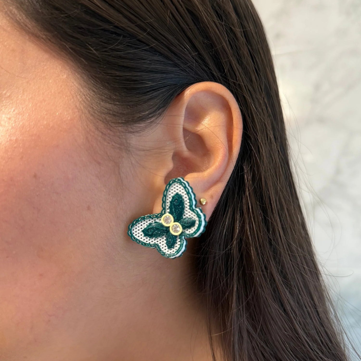 TOPOS LACE MARIPOSA MINI - VERDE ESMERALDA