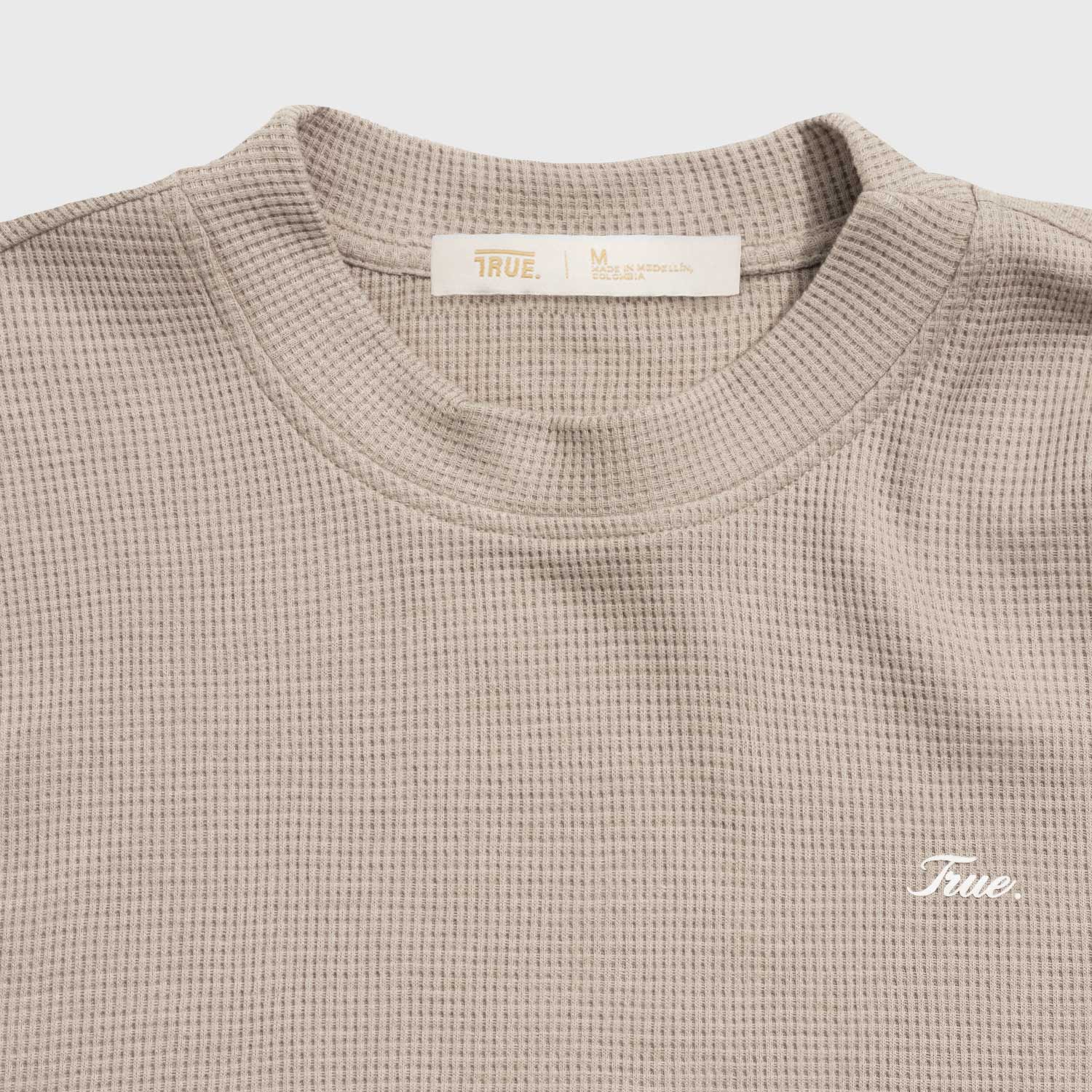 TEXTURED BOXY TEE - SAND