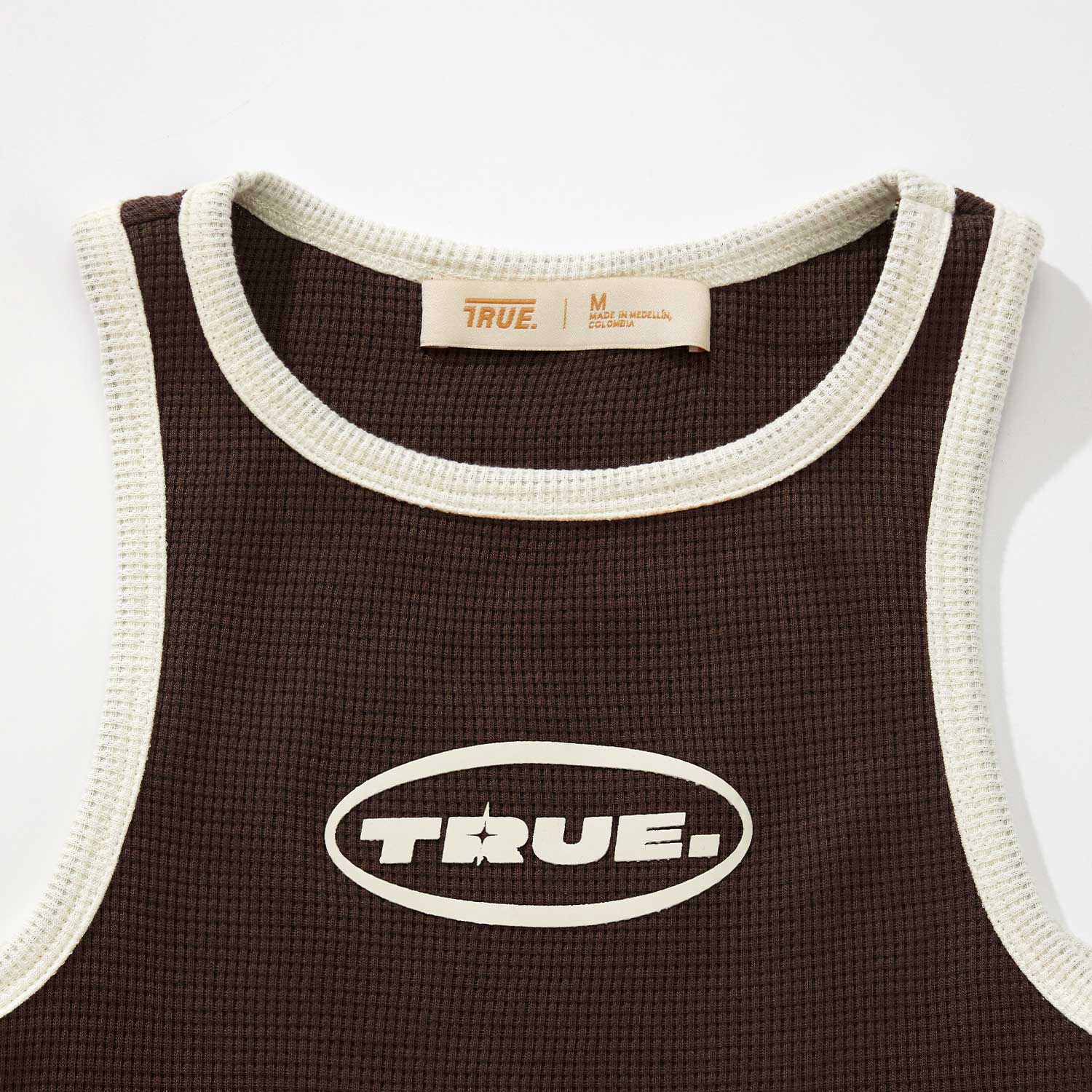 TEXTURED TANK TOP - BROWN