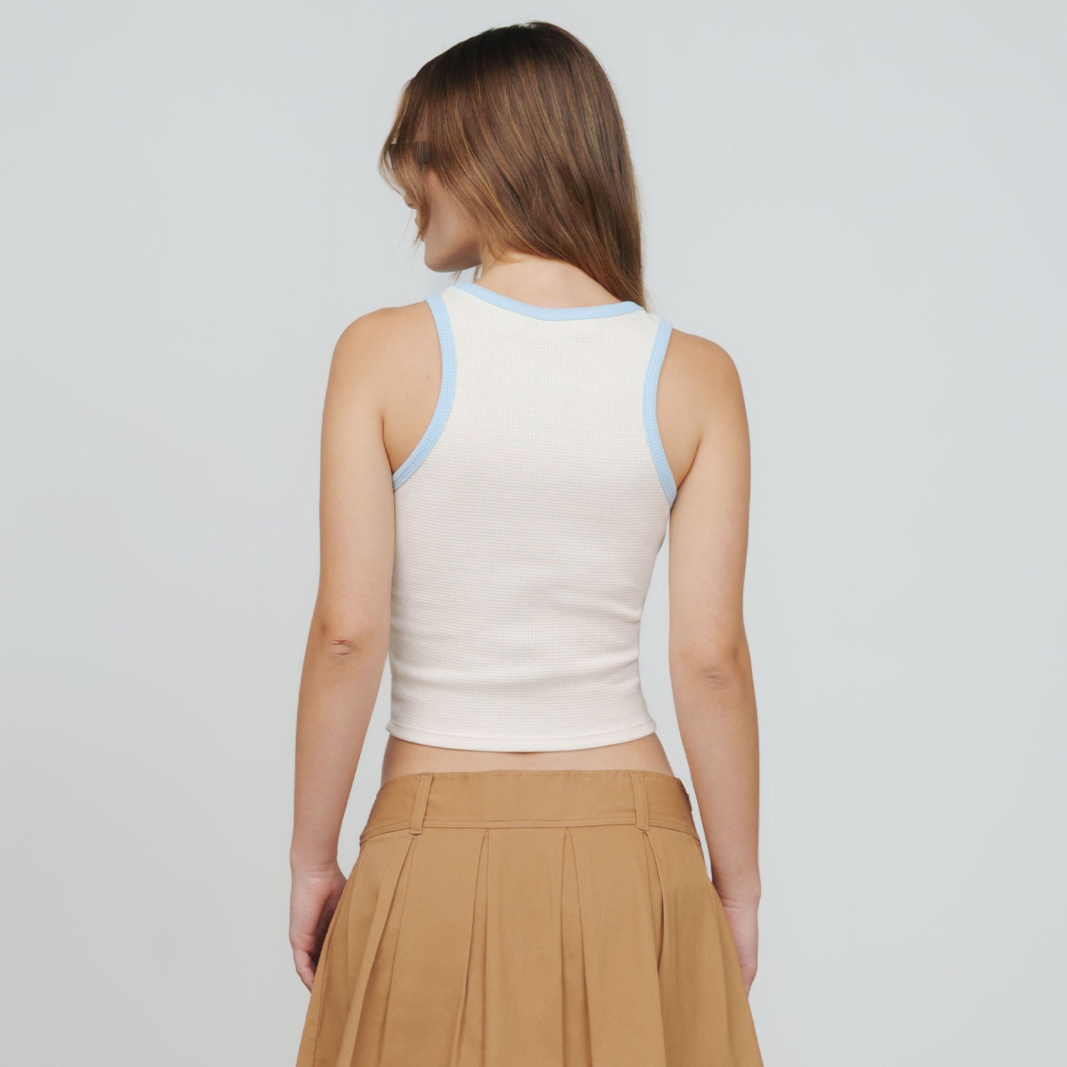 TEXTURED TANK TOP - CREAM