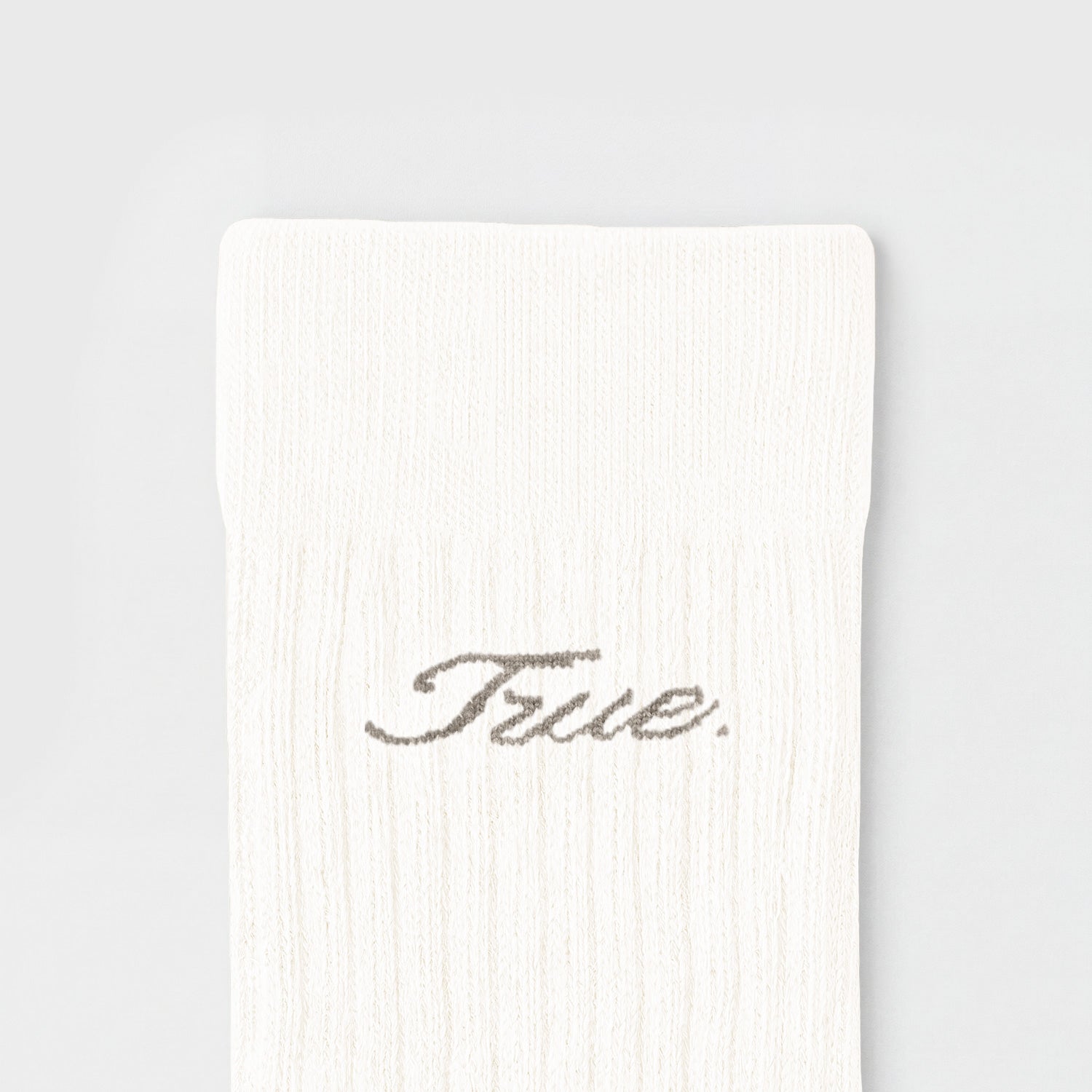 TRUE RIBBED SOCKS - CREAM