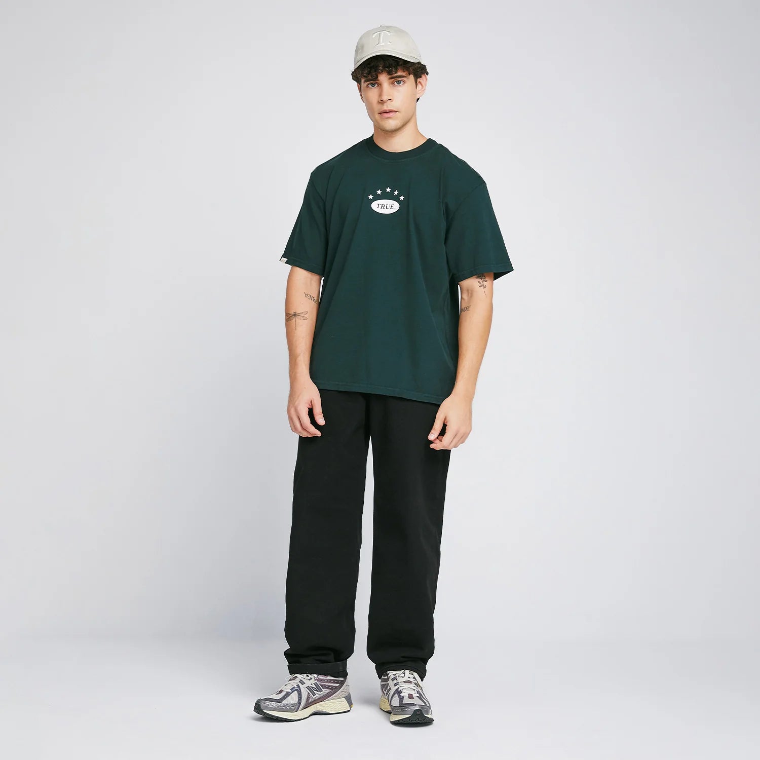 TRUE STARS T-SHIRT - PINE GREEN