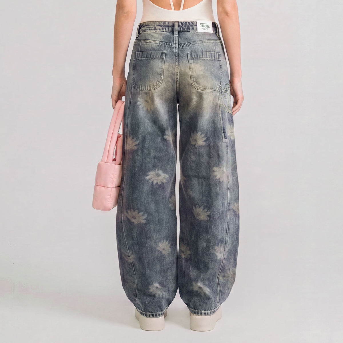 TRUE WAY BARREL PANTS - WASHED BLUE