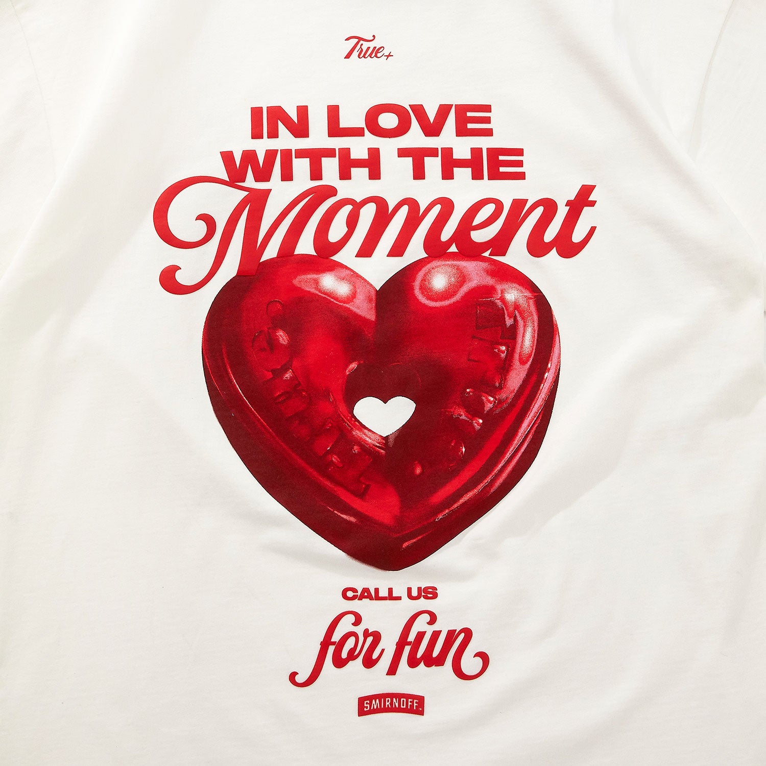 TRUE X SMIRNOFF LOVE T-SHIRT - CREAM