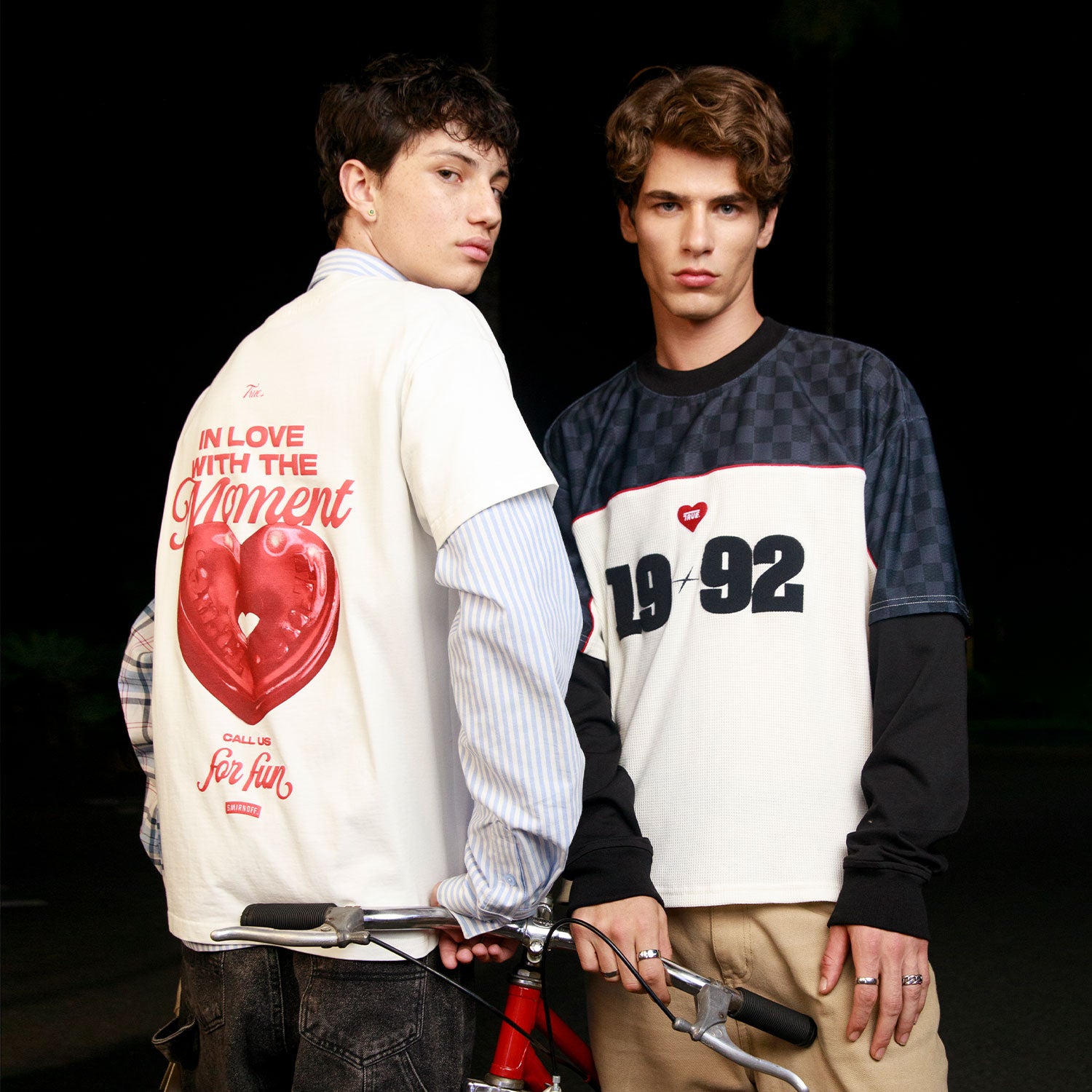 TRUE X SMIRNOFF LOVE T-SHIRT - CREAM