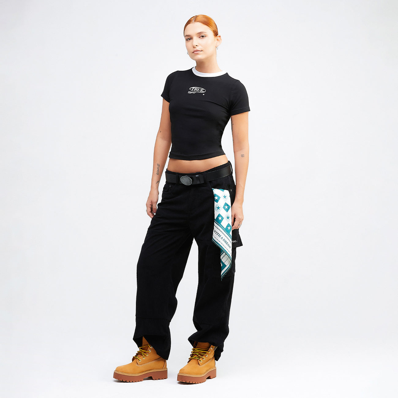 TRUE LOUNGE BABY TEE - BLACK