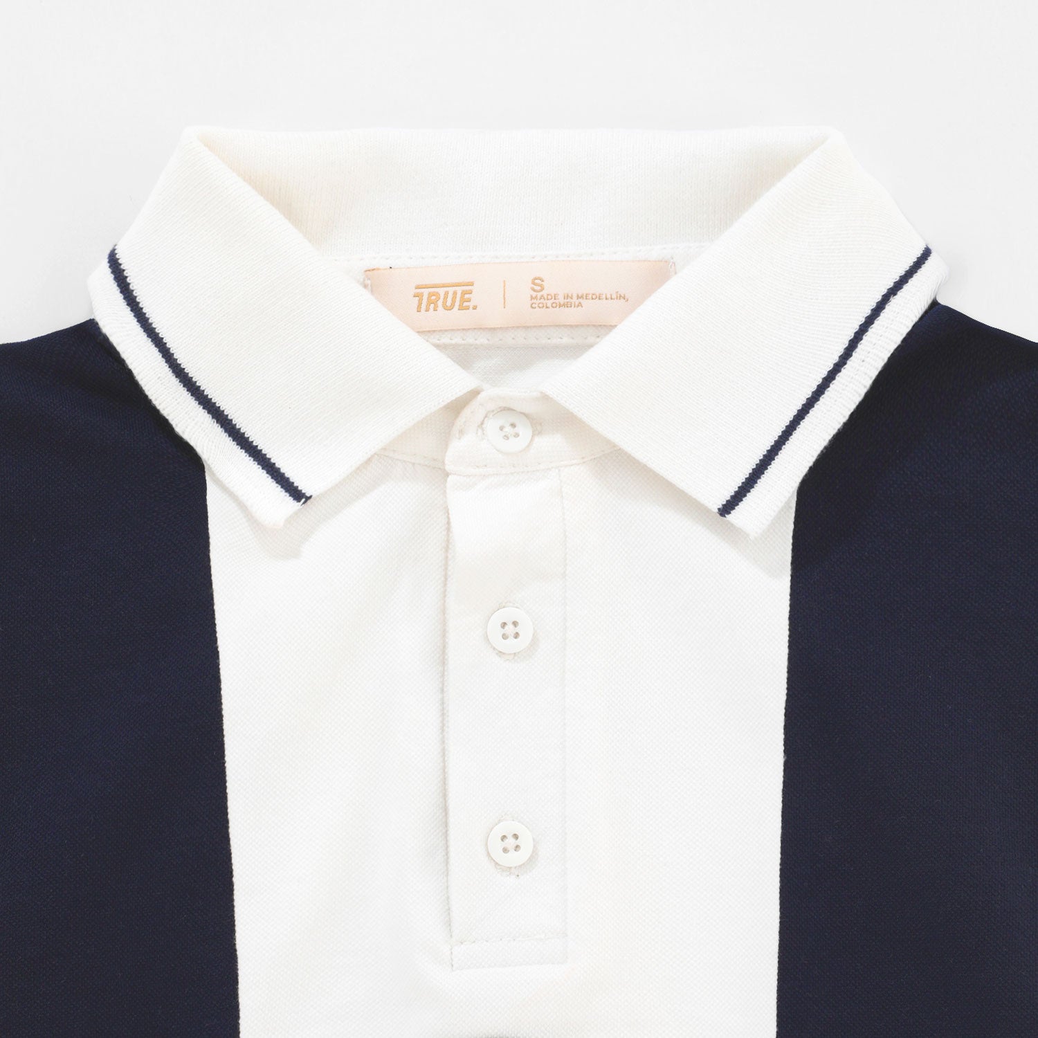 TRUE LOUNGE CROPPED POLO - NAVY BLUE