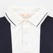 TRUE LOUNGE CROPPED POLO - NAVY BLUE