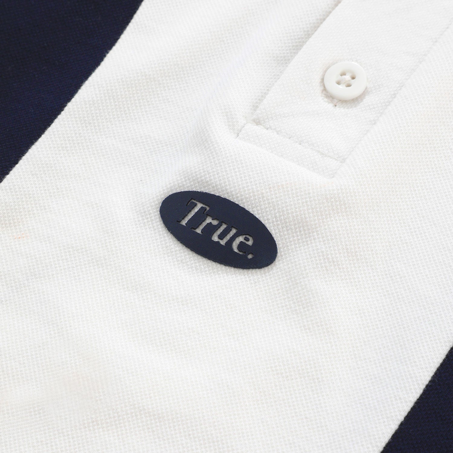 TRUE LOUNGE CROPPED POLO - NAVY BLUE