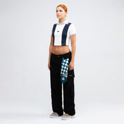 TRUE LOUNGE CROPPED POLO - NAVY BLUE