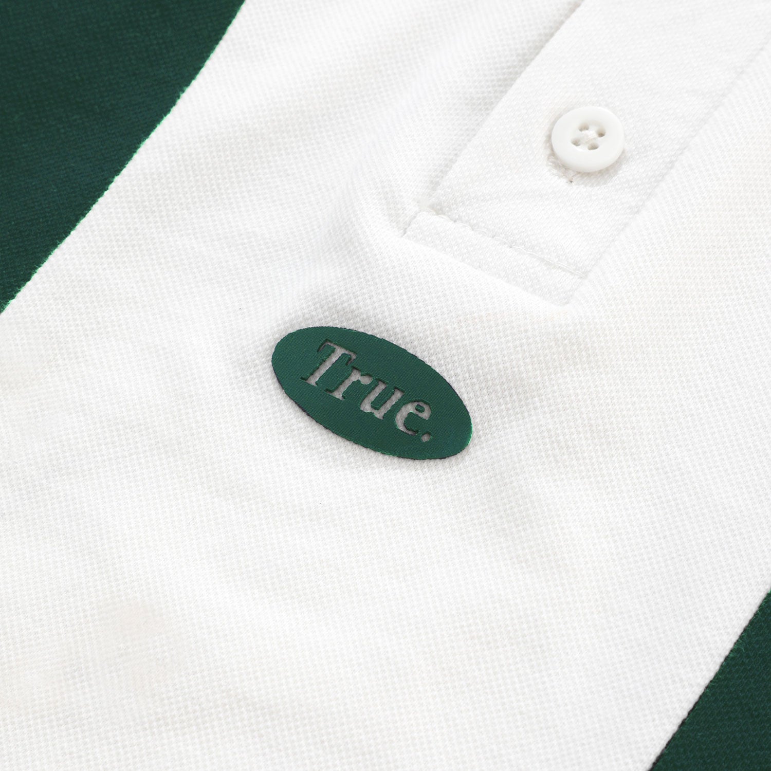 TRUE LOUNGE CROPPED POLO - PINE GREEN