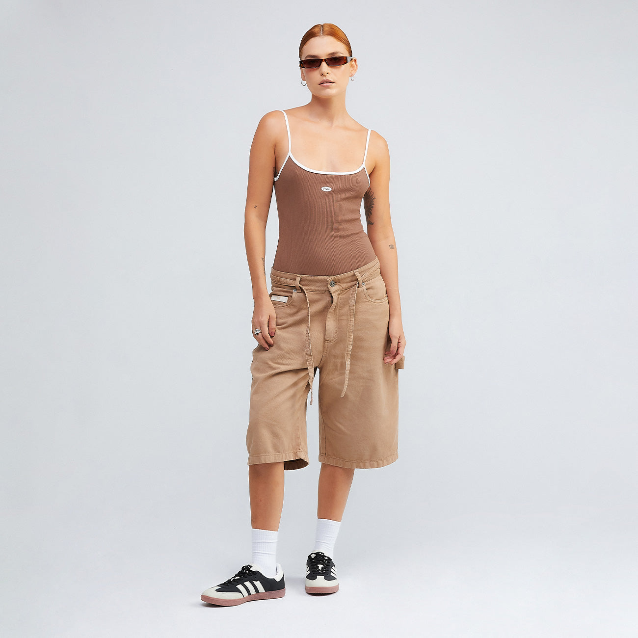 TRUE LOUNGE RIBBED BODY - BROWN