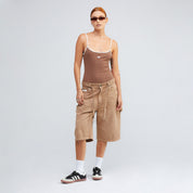 TRUE LOUNGE RIBBED BODY - BROWN