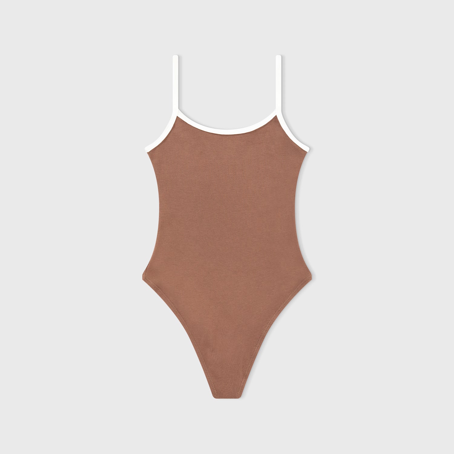 TRUE LOUNGE RIBBED BODY - BROWN