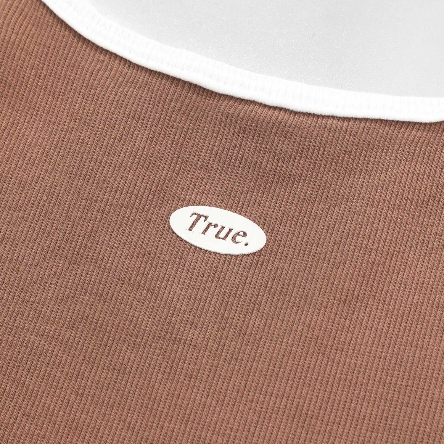 TRUE LOUNGE RIBBED BODY - BROWN