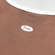 TRUE LOUNGE RIBBED BODY - BROWN