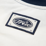 TRUE STAMP CROPPED SLIM TEE - NAVY BLUE