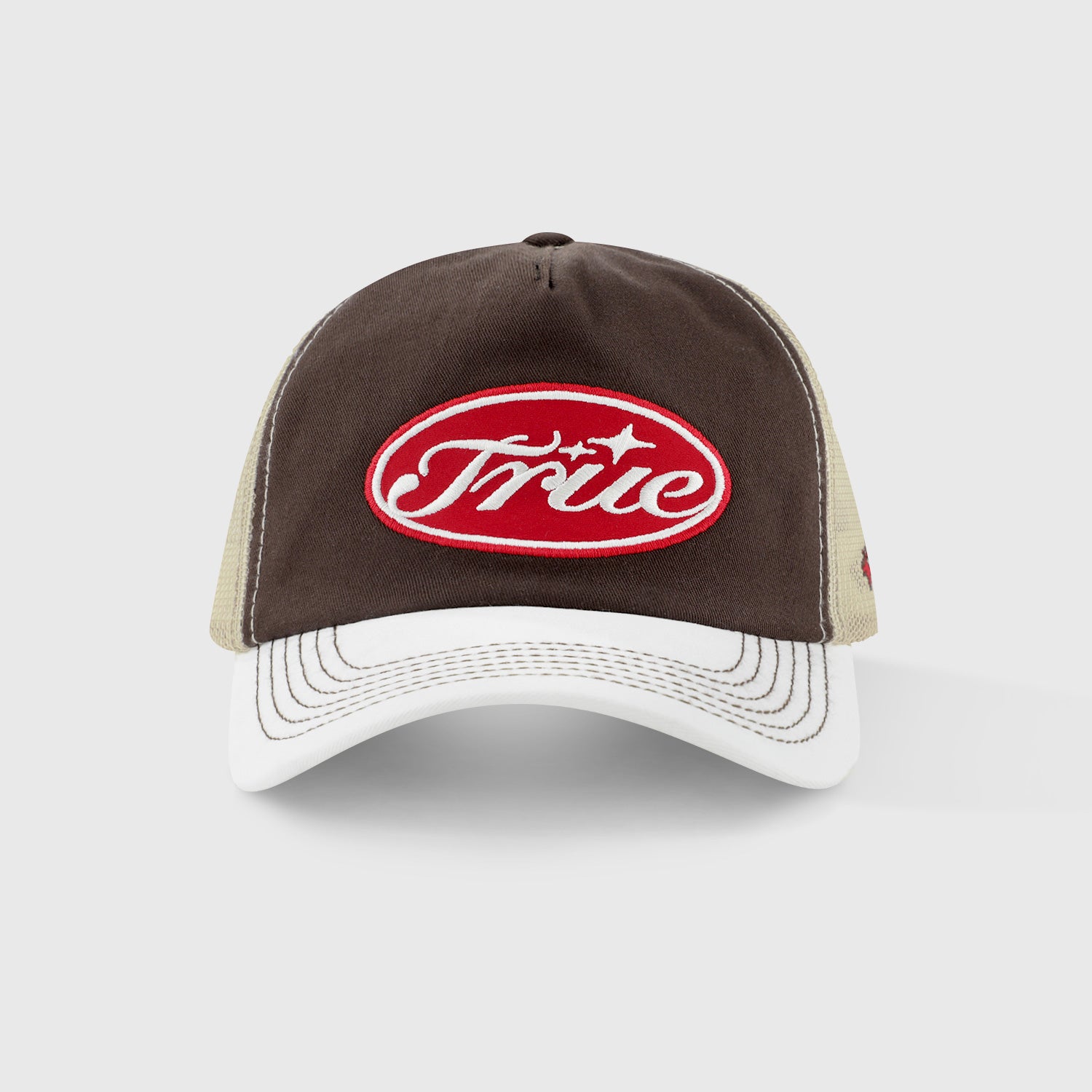 TRUE STAMP TRUCKER CAP - BROWN