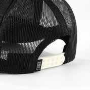 TRUE STAMP TRUCKER CAP - BLACK