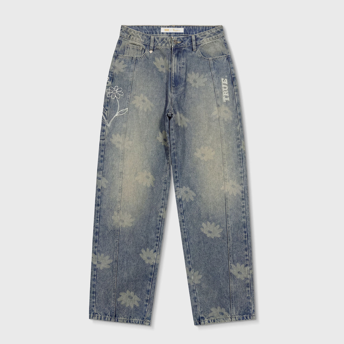 TRUE WAY BARREL PANTS - WASHED BLUE