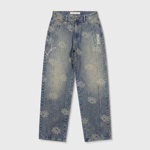 TRUE WAY BARREL PANTS - WASHED BLUE