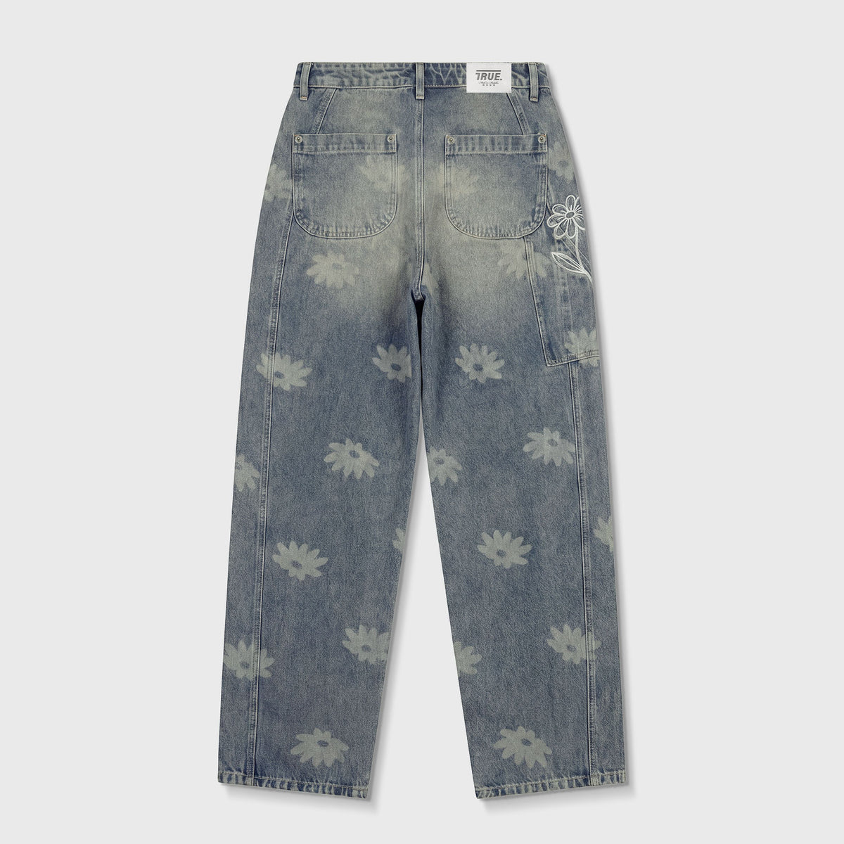 TRUE WAY BARREL PANTS - WASHED BLUE