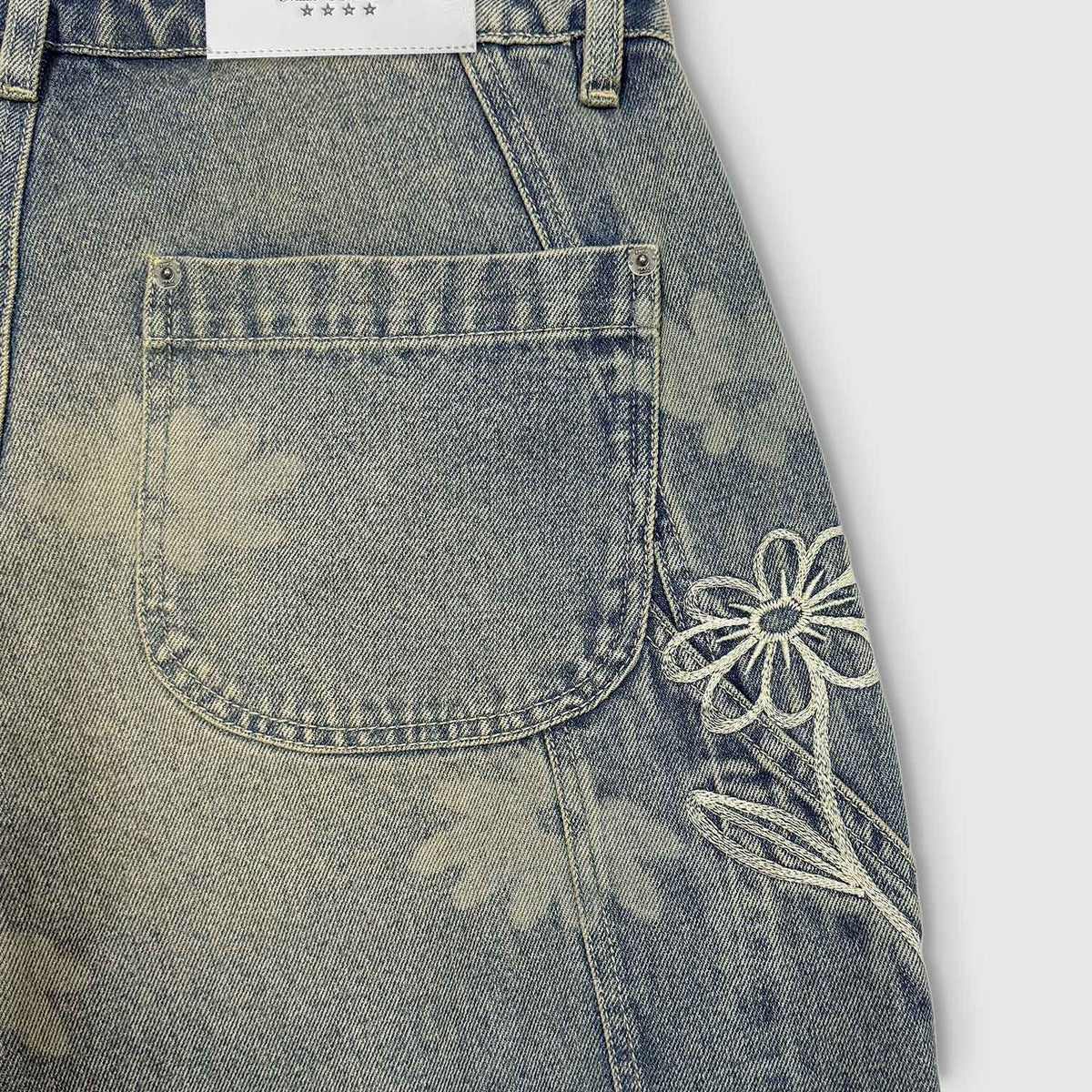 TRUE WAY BARREL PANTS - WASHED BLUE