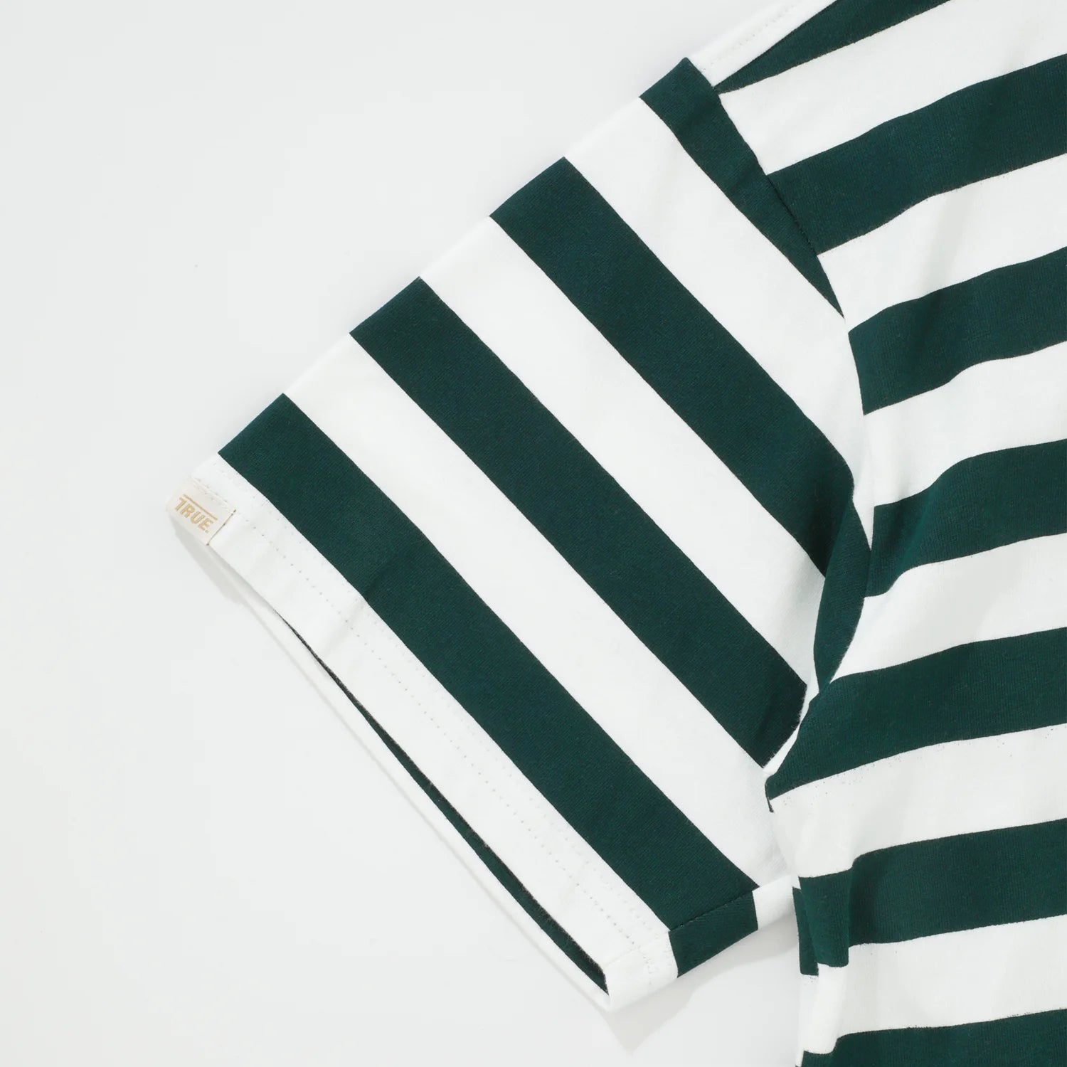 STRIPED BOXY TEE - PINE GREEN