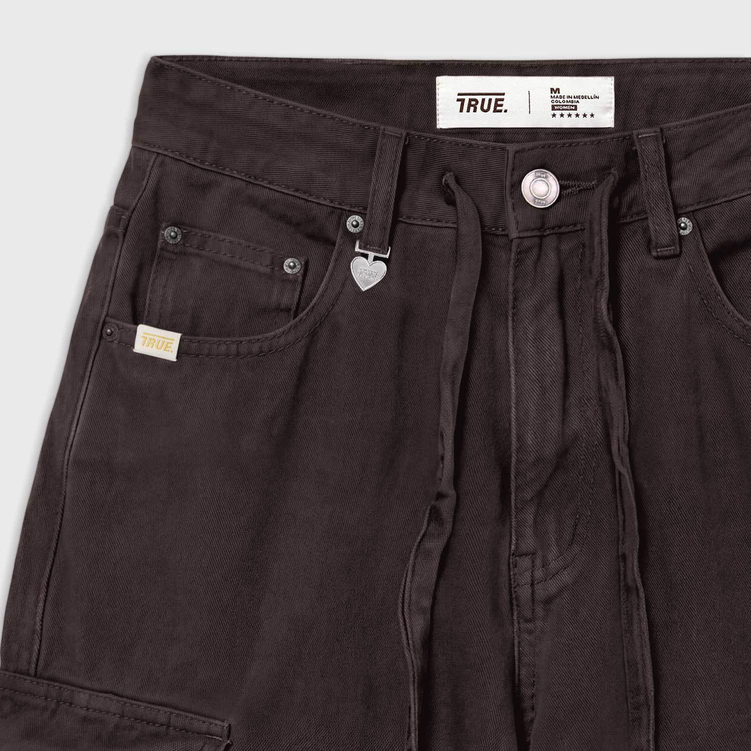 UTILITY POCKET CARGO PANTS - BROWN