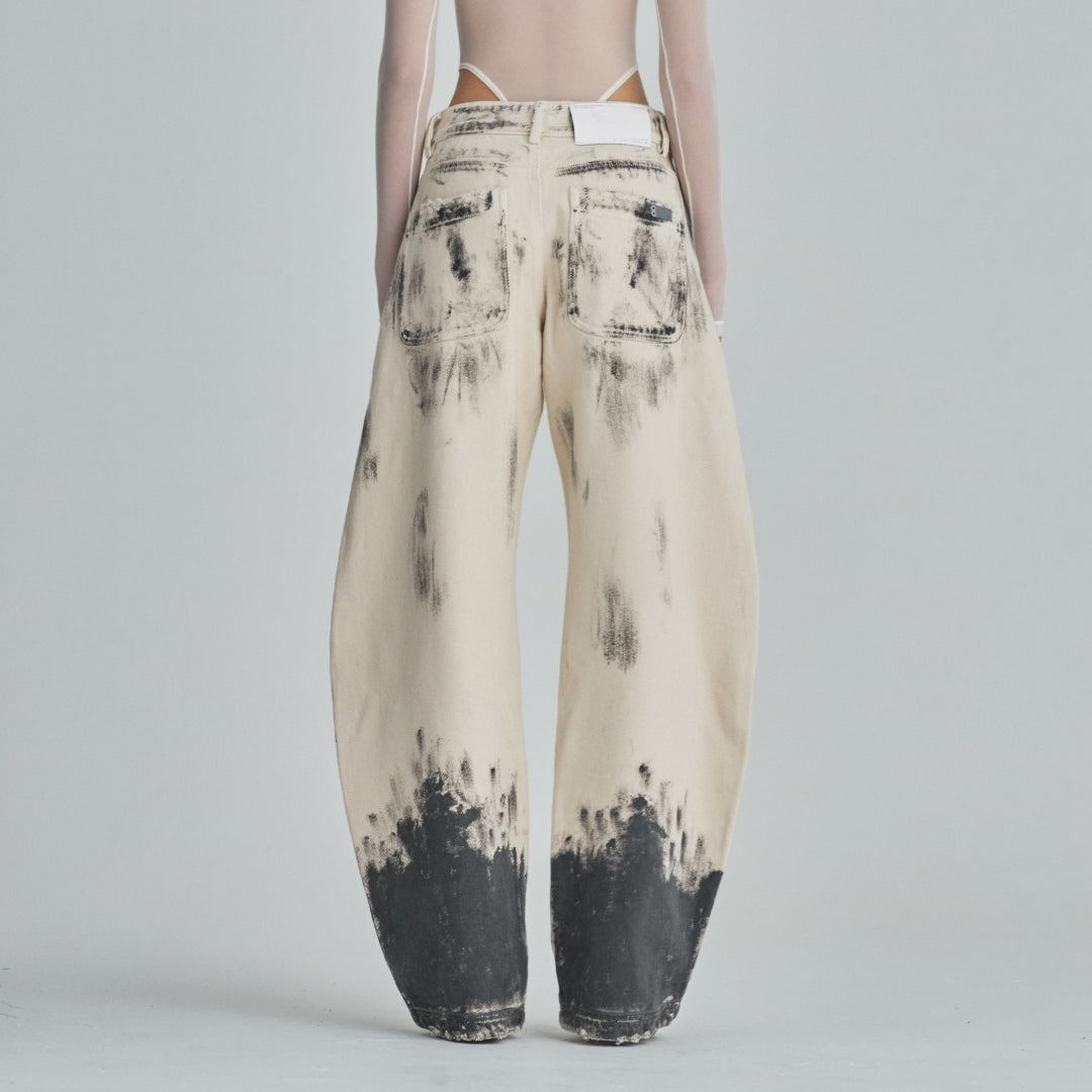 W REVELATION BASIC BARREL JEAN - MUD BONE