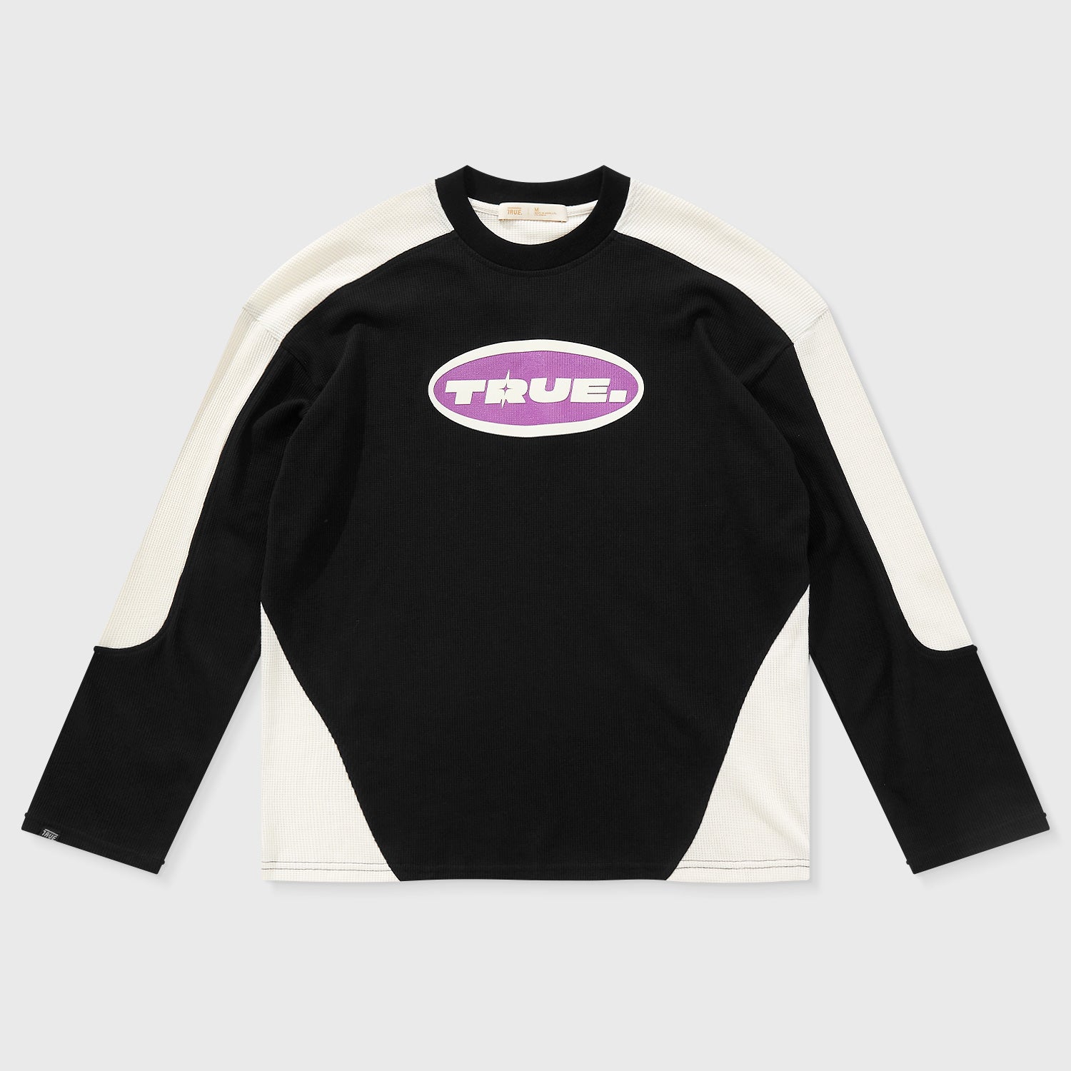 WAFFER LONG SLEEVE TEE - BLACK