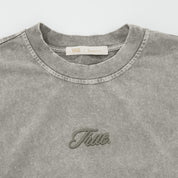 WASHED DOUBLE SLEEVE TEE - GRAY