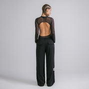 WIDE LEG TROUSERS - BLACK