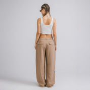 WIDE LEG TROUSERS - KHAKI