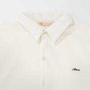 TEXTURED BOXY SHIRT - CREAM