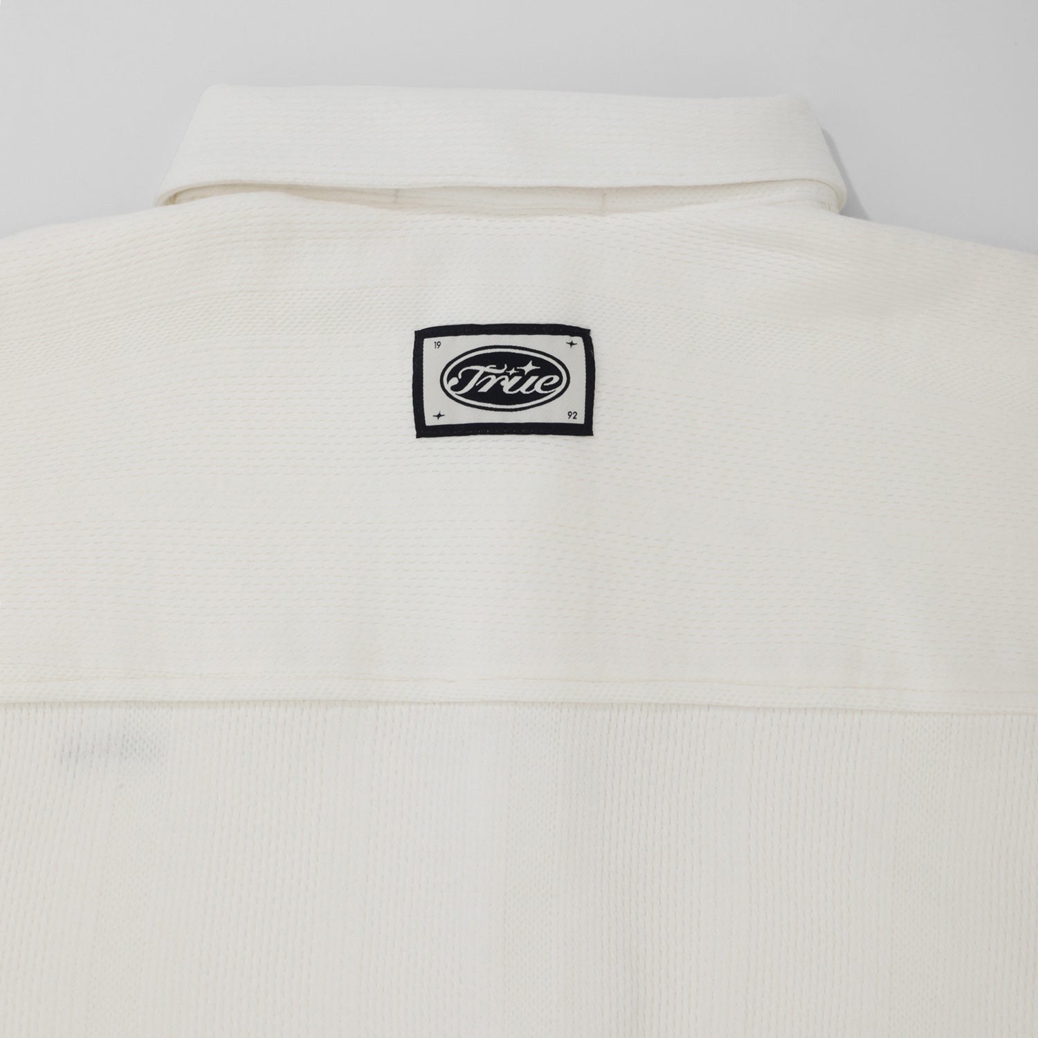 TEXTURED BOXY SHIRT - CREAM