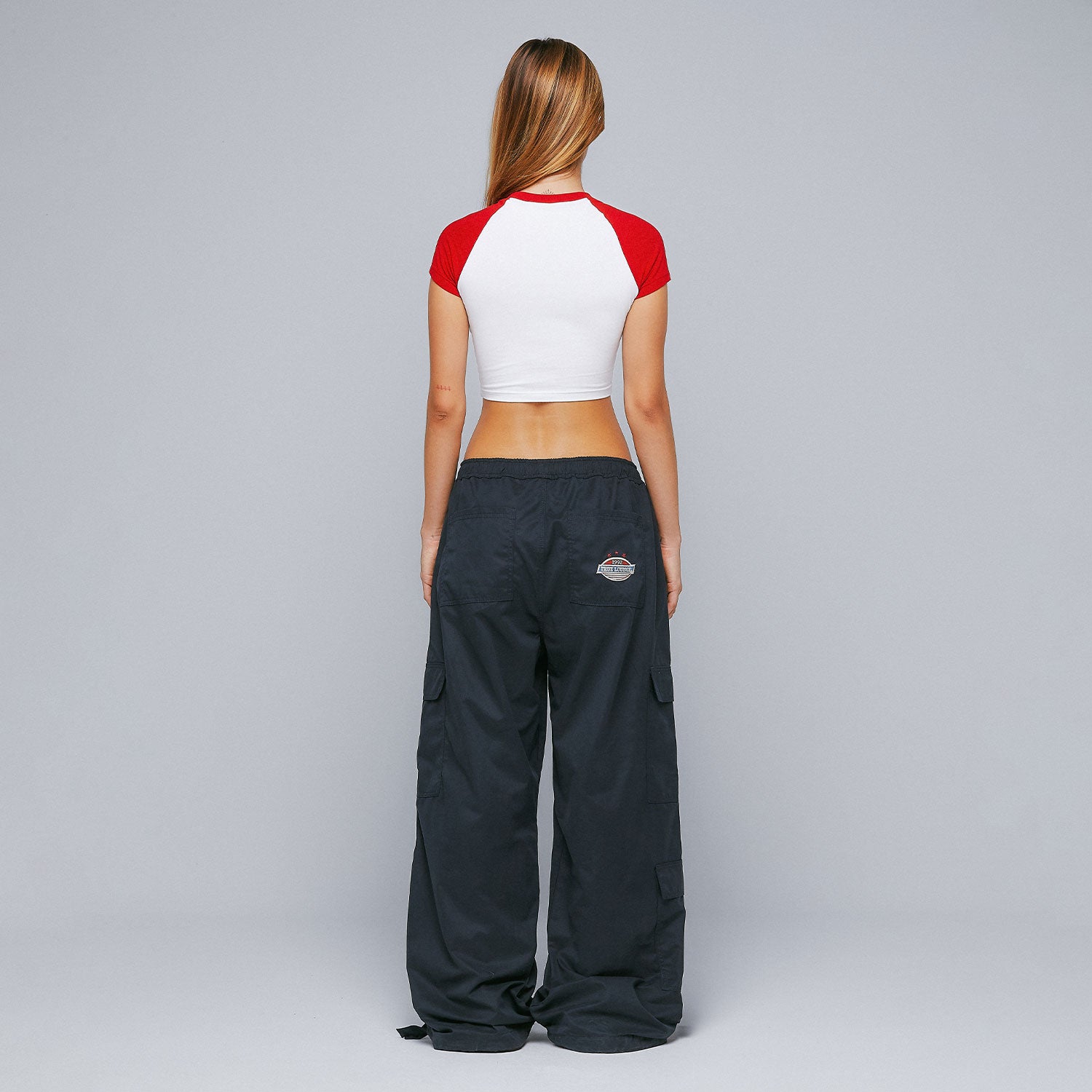 LOOSE FIT CARGO TROUSERS - NAVY BLUE