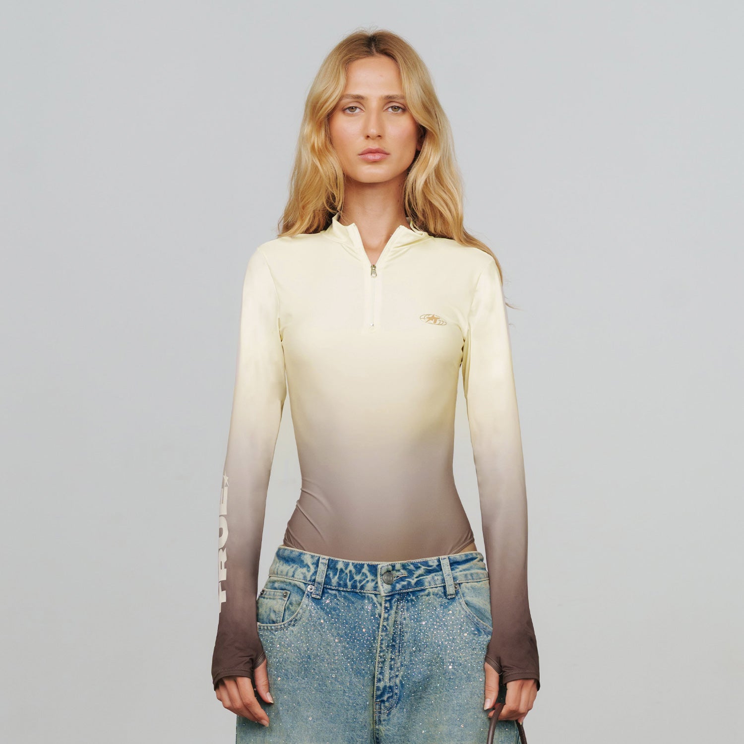 GRADIENT LS BODYSUIT - BROWN