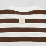 STRIPED BOXY-FIT T-SHIRT - BROWN